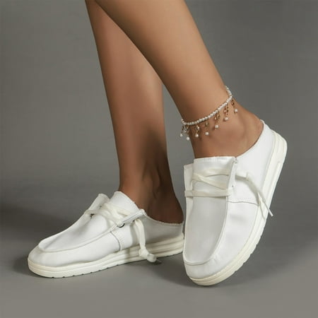 

STEADY Women Sandals Women Shoes Leather Loafers Slip On Mules Antil Slip Beach Sandals White / 37