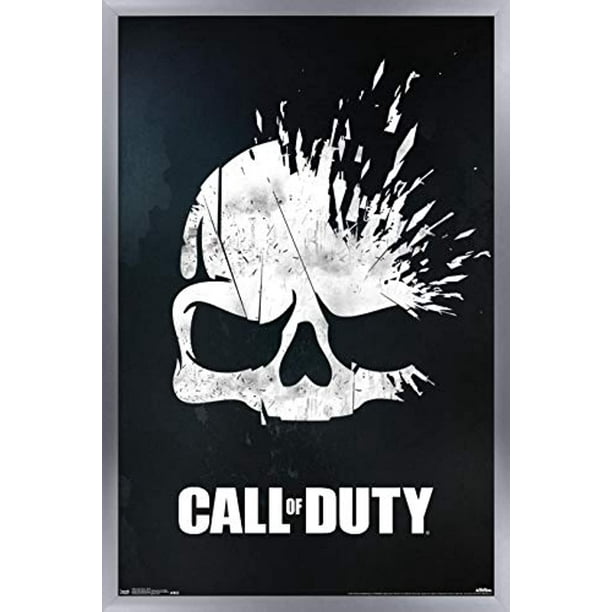 Trends International Call of Duty Skull Wall Poster 22 375 x 34 Silver  Framed Version - Walmart.com - Walmart.com