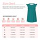 thumbnail image 3 of Fotbe Teal Vestido de Dormir para Niñas de 3 a 10 Años, Mangas Cortas, Estilo Princesa, Pijama Camisón con Mangas Voladas-XX-Large, 3 of 6