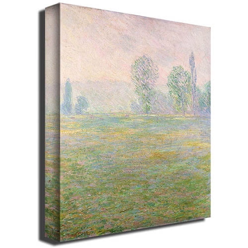 Trademark Fine Art "Meadows in Giverny 1885" Canvas Wall Art by Claude Monet