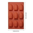 thumbnail image 3 of Silicone Madeleine Mold 9-Cavity Pan - 1-3-Pack Non-Stick Madeleine Cookie Baking Trays for Homemade Cakes, Cookies, and Candy, Shell Design, BPA Free, 3 of 7