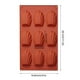thumbnail image 3 of Molde de silicona con cavidades de formas caprichosas Molde antiadherente para pasteles y galletas Molde para hornear pasteles y galletas Rojo oscuro, 3 of 7
