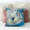 thumbnail image 3 of Amrita Sen Designs  18 x 18 in. Curious Humming Bird Broadcloth Indoor & Outdoor Zippered Pillow - Blue & Yellow, 3 of 5