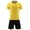 Yellow, variant on Vornjynx Kids Boys Outfit Sets Breathable Mesh T-Shirt and Shorts Summer Trendy Football Activewear 2 Piece Yellow Size 14-15