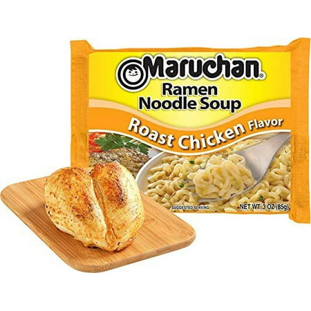 Maruchan Roast Chicken Flavor Ramen Noodle Soup, 3Oz Package (24 Count)