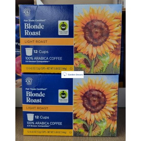 Barissimo Coffee Fair Trade Certified Blonde Light Roast 12 Cups 5.08oz 144g (Two Boxes)
