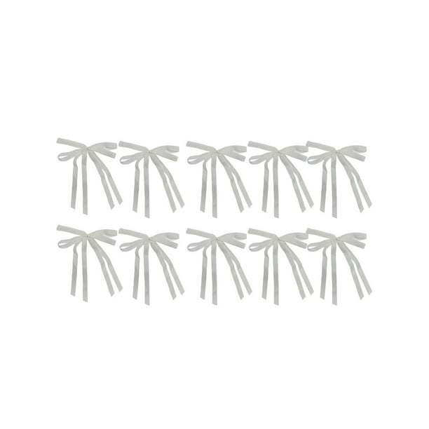 Juego de 10 lazos de terciopelo para árbol de Navidad y burdeos | Tela de poliéster lujosa de 9"x14" | Anclajes de torsión | Decoración de guirnaldas de corona | Decoración navideña elegante y
