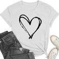 thumbnail image 6 of Vetsdori Womens Graphic T-Shirts Summer Short Sleeve Pullover Young Adult Holiday Gifts for Wife,Workout Cotton Blouses Cute Tops for Junior Valentine's Day, 6 of 8
