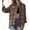 Coffee, variant on Oversized Flannel Shirt Female Long Sleeve Plaid Button Shirt Tops with Pocket Black L