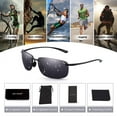 thumbnail image 6 of JIM HALO Sport Sunglasses for Men Women TR90 Rimless Frame for Running Fishing Cycling Driving Grey, 6 of 6