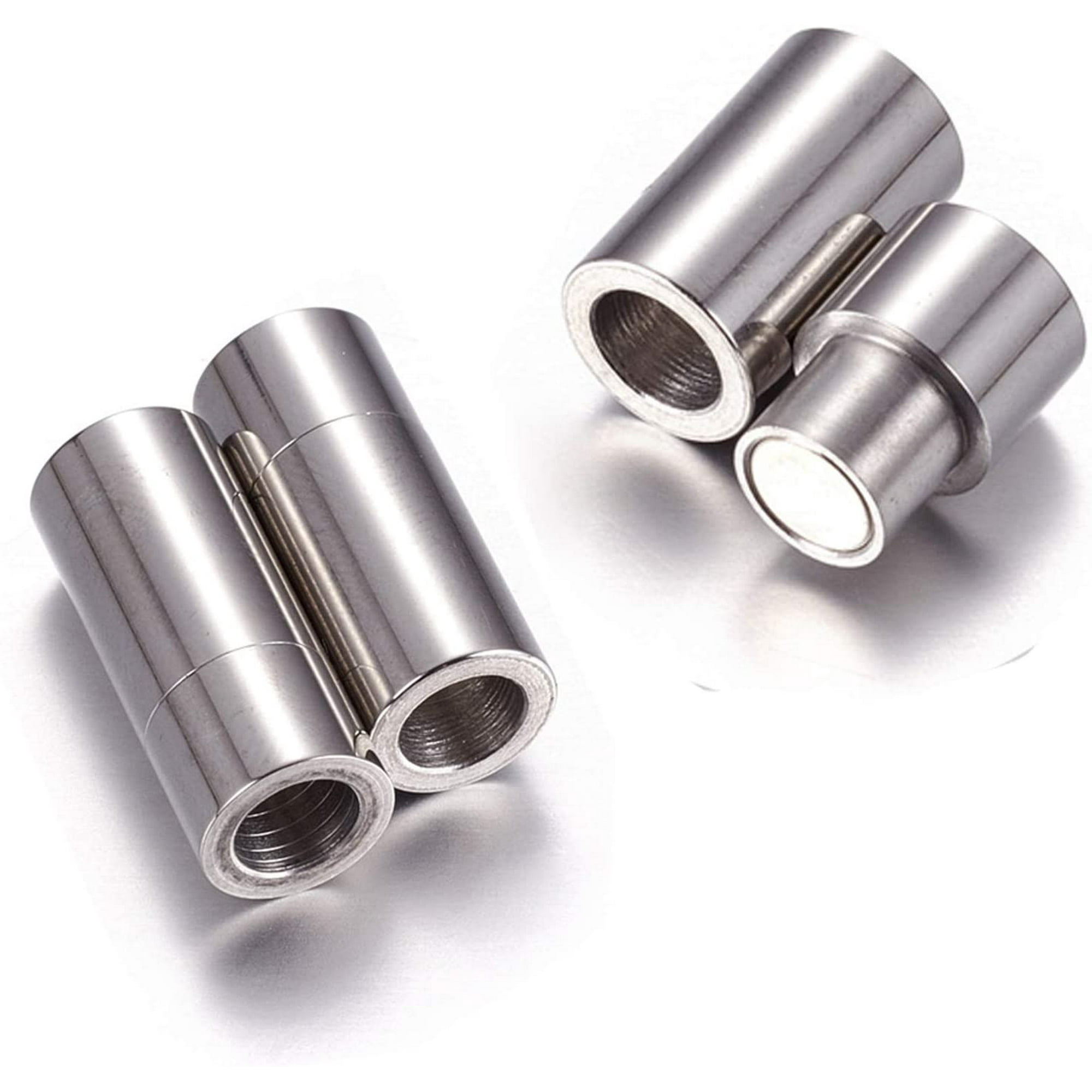 10 pcs 304 Stainless Steel Magnetic Clasps Magnet Converter for Bracelet Necklace Making 5mm Hole Walmart
