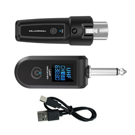 NATEFEMIN High-Fidelity Wireless Mic System for Audio Mixing - Guitar XLR Transmitter & Receiver, 0.2% THD, 30-50m