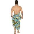 thumbnail image 2 of HAPPY BAY Men's Pareo Standard Surfing Sarong Full Beach Wrap One Size Blue-F336 Summer Vacation Party, 2 of 5