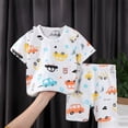 thumbnail image 2 of Utoimkio Toddler Baby Boys Shorts Set Kids Cute Print Clothes Short Sleeve T-Shirt Tops & Shorts Set 2Pcs Summer Outfits, 2 of 3