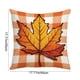 thumbnail image 3 of Mom's Best Funda de almohada con hojas de arce otoñales, hojas de arce realistas, lazos de calabaza otoñales, funda de cojín de sofá plisada de búfalo, decoración de sofá de Acción de Gracias, 3 of 7