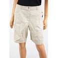 thumbnail image 1 of Karen Scott Women's Stretch Gray Mid Rise Tie-Hem Bermuda Shorts  14, 1 of 4