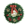 thumbnail image 2 of Adornos navideños, coronas navideñas artificiales, cintas decorativas, adornos para puertas, decoración de paredes, adornos para el hogar, ideales para Navidad. Corona de plástico., 2 of 6