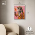 thumbnail image 5 of Lion Aperol Canvas Tiger Glam Wall Art by Art Remedy, Silver Frame, 16" x 20", 5 of 7