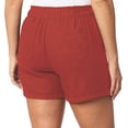 thumbnail image 2 of Briggs Women's Linen Blend Cuff Pull On Shorts (Orange, XL), 2 of 4