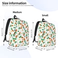 thumbnail image 2 of Disketp Cute Carrot print Canvas Backpack Lightweight Travel Daypack Student Rucksack Laptop Backpack-, 2 of 5