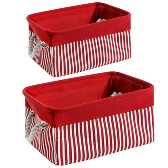 Coofit 2PCS Storage Bin Creative Storage Basket Organizer Bin with Handle for Clothes