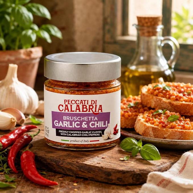 Peccati di Calabria Hot Garlic & Chili Bruschetta Spread 7.4 oz (210g)