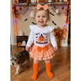 thumbnail image 4 of Loicainy Infant Baby Girl Halloween Outfit 3 6 9 12 18 Months Long Sleeve Romper Skort Headband and Socks Clothes Set, 4 of 9