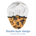 thumbnail image 4 of Shower Caps,Witch Hat Halloween Pattern Waterproof Shower Cap for Women 4 Pieces,Double Reusable Hair Cover for Shower PEVA Elastic Stretch Hem, 4 of 7