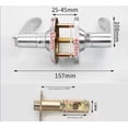 thumbnail image 2 of ODDPC Door Knobs with Lock and Key,Lock for door,Adjustable latch-Satin Nickel, 2 of 5
