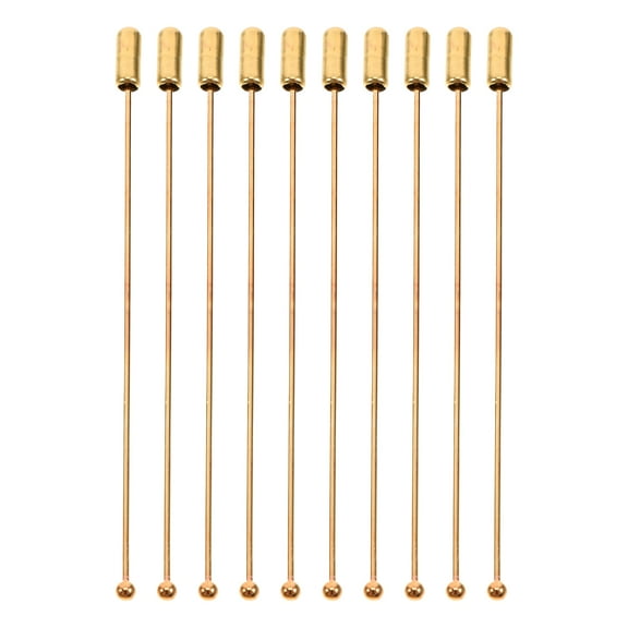 Hemoton 10pcs Metal Brooch Pins for Jewelry Making Safety Pins with Stopper Bridal Corsage Pins Groom Boutonniere Pins  for Wedding Flower Arrangements