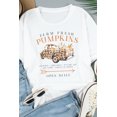 thumbnail image 3 of POGLIP Women's White Fresh Pumpkins Leopard Truck Graphic Tee, 3 of 6