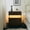 Walnut + Particle Board+MDF + 3 Drawers+3, variant on YANGXUN Stone White LED Nightstand Smart Ambient Lighting Bedside Table Modern Minimalist MDF Storage Cabinet for Studio