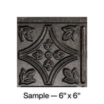 FASÄDE Traditional Style 1 Decorative Vinyl Backsplash Panel in Smoked Pewter (6X6 Inch Sample)