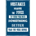 thumbnail image 1 of Ezposterprints Motivational Inspirational Posters for Home Office School Classroom Kidsroom - Motivational Quotes Poster Printing - Wall Art Print - 'MISTAKES' - 24X36 inches, 1 of 3