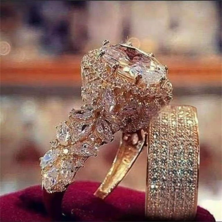 Woxinda Engagement Handmade Wedding Stone Cut White Gift Jewelry Ring Rings, Adult Unisex, Size: One Size