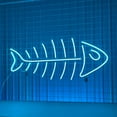 thumbnail image 3 of Craftnamesign Fish Bone Neon Sign, Animal Wall Art Decor, Fishing Shop LED Ssign, 3 of 4