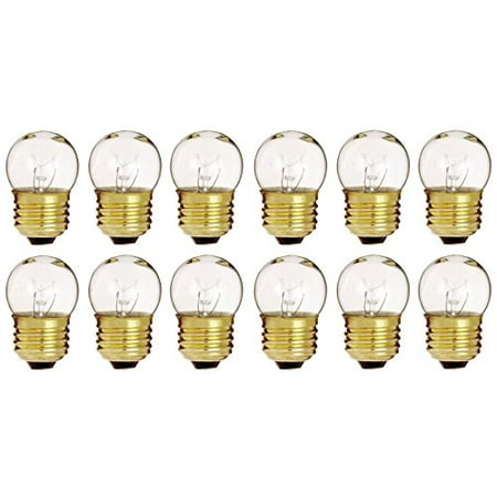 Exit Sign Bulb (Pack Of 12) 7.5-Watt S11 Sign Indicator 7.5S11 Medium (E26) Base Incandescent Light Bulb ()