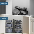 thumbnail image 3 of ORDORA 8-Tier Adjustable Pots and Pans Organizer Under Cabinet Fit for Lightweight Cookware, 3 of 7
