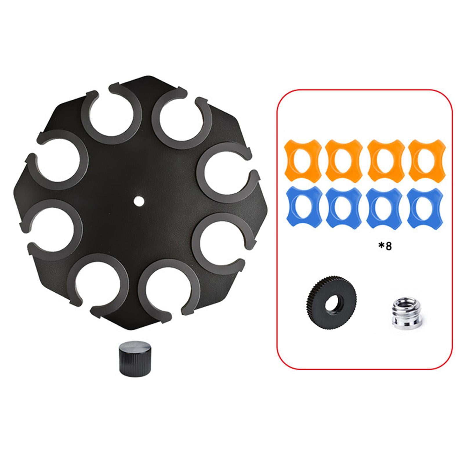 Wzmzjy Desktop Mic Stand Holder- Anti-Slip Tray for Multiple Wired/Wireless Microphones 8 Slot