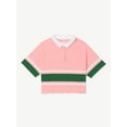 thumbnail image 2 of Free Assembly Girls Rugby Stripe Polo Shirt, Sizes 4-18, 2 of 5