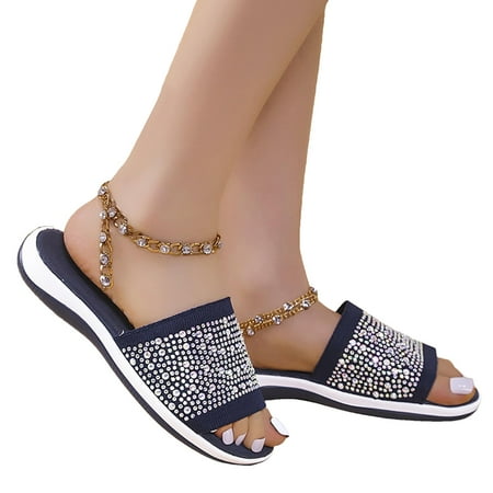 

Summer Ladies Rhinestone Slippers Sandals Casual Breathable Women s Shoes