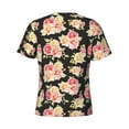 thumbnail image 6 of Vsdgher Rose Flowers Print Men's Dry Fit Mesh Athletic Shirts Moisture Wicking Tennis T-Shirt Tops, 6 of 9