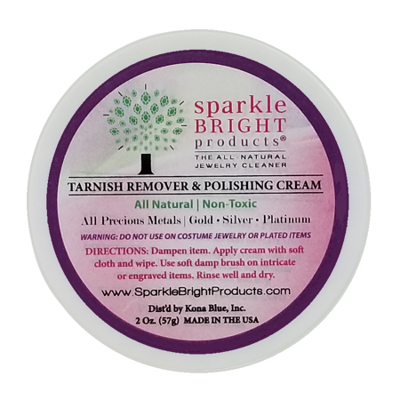 Sparkle Bright Products All-Natural Jewelry Cleaner |Tarnish Remover & Polishing Cream - 2oz