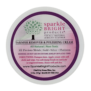 Sparkle Bright Products All-Natural Jewelry Cleaner |Tarnish Remover & Polishing Cream - 2oz. | Gold, Silver, Platinum Metal Polish for Jewelry Cleaning