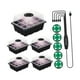 thumbnail image 3 of 5 set bandeja de arranque de semillas con brillo ajustable de luz de , bandeja de de plantas Premium con bandejas de inicio de plántulas del temporizador Negro, 3 of 8