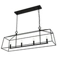 thumbnail image 6 of Hunter - Fair Oaks 4-light Matte Black, Extra Large Chandelier, Dimmable, Formal Style, Linear Shaped, for Bedrooms, Dining, Living Rooms - 13099, 6 of 9