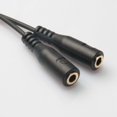 thumbnail image 2 of 3.5mm stereo audio male and microphone splitter adapter black, 2 of 5