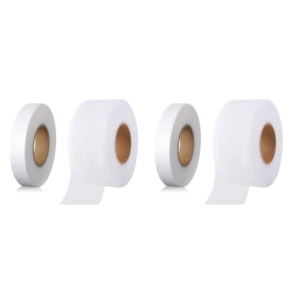 4 Pack Iron on Hem Tape No Sew Hem Tape Roll Web Tape with Tape Measure for Garment Clothes DIY Crafts