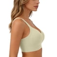 thumbnail image 4 of Ahabrexf Bras for Women No Underwire Yoga Bralette Tshirt Bra Soft Nylon Spandex Sports Bra 1Pc, 4 of 7