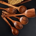 thumbnail image 6 of ACDANC 2026 New Wooden Spoons for Cooking,12 Pack Wooden Utensils for Cooking Wooden Kitchen Utensils Set Wooden Cooking Utensils Natural Teak Wooden Spatulas for Cooking, 6 of 7
